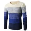 Мужские свитера, свитер 2024, весна-осень, модный повседневный облегающий вязаный мужской пуловер с круглым вырезом, пальто с длинными рукавами