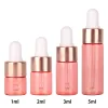 Flessen 20/50/100 stks 1 ml/2 ml/3 ml/5 ml Roze mini Glazen Druppelflesje met Glazen Pipet voor Essentiële Oliën Aromatherapie Vloeibare Flesjes