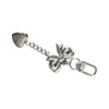 Keychains Heart Bowknot Chain Keychain Ornament Handbag Charm Pendant for Girls Women 264e