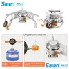 Stufe Cam Stove Tralight Mini bruciatore a gas portatile da esterno Butano Propano Attrezzatura da picnic Zaino in spalla2958650 Consegna a goccia Sport fuori Dhy4T