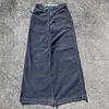 Männer Jeans Amerikanischen Retro Gothic JNCO Alien Brief Drucken Hip Hop Harajuku Lose Beiläufige Gerade Bein Breite Hosen Paar stil