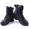 Sapatos de fitness couro wearproof respirável dos homens deserto alta escalada ao ar livre caça caminhadas treinamento combate militar botas táticas do exército