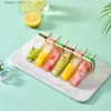 Glassverktyg Popsicle Molds 4 Haviteter Hemlagad Ice Cream Mold återanvändbar Easy Release Ice Pops Mögel Summer Kitchen Hemlagade Ice Cream Tools L240319