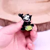 Gato com faca alfinetes esmaltados alfinetes de lapela para acessórios de desenho animado mochilas crachás para broches de joias presentes