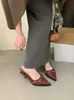 Sandales d'été à talons hauts pointus pour femmes, chaussures simples, Slim, françaises, à bout élégant, nouvelle collection printemps-automne, 240228
