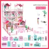 3D DIY Dream Princess Castle Вилла в сборе Кукольный дом Набор игрушек для девочек Семья Детская музыка 240304