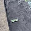 Männer Jeans Amerikanischen Retro Gothic JNCO Alien Brief Drucken Hip Hop Harajuku Lose Beiläufige Gerade Bein Breite Hosen Paar stil