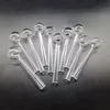 20pcs épais Pyrex verre brûleur à mazout tuyau Bong 7cm 10cm 12cm fumer tuyaux à main clair test paille tube droit brûleurs narguilés Bongs