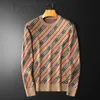 Männer Pullover Designer Mode Streifen Herbst/Winter Rundhals Gedruckt Unten Strickwaren Casual Pullover Pullover C6XH