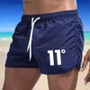 Mäns shorts 2024 Nya varma sommarbadstammar Sport Gym Running Shorts Mens Beachwear Luxury Beach Shorts Snabbt torra herr Siwmwear Board Brief Y240320