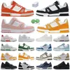 2024 Casual Shoes Män Kvinnor Luxur Designer Flat Sneaker Läder Lace Up Velvet Suede Black White Pink Blue Yellow Orange Platform Men Trainer Sports Sneakers