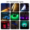 SMD5050 5M USB مقاوم للماء RGB LED Strip Light TV Screen Screen Backlight Color Change Dcoration DC5V LED LAM