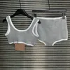 Luxury Designer Women Bra Briefs Set Contrast Color Wirefree Underwear Sexy Sporty Yoga Gym Cropped Singlet Tank Tops Lingerie Sets