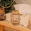 Candle Holders Handwoven Bamboo Lantern Holder Stand Table Centerpiece Wicker Candlestick For Anniversary Dining Room Wedding Decoration