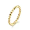 Edelstahl-Perlen-Stapelring für Damen, Schwanzfingerringe, Gold, Silber, Schwarz, Valentinstagsgeschenk für Mädchen, Modeschmuck