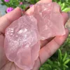 Dekorativa figurer 148g 2st Natural Pink Rose Quartz Crystal Rough Gemstone Prov
