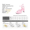 Kleidschuhe Shuzumiao Sandalen Damen 2020 Sommer Neue Mode Weibliche Transparente Unterseite Quadratischer Absatz High Heels11cm Streifen Pole Dance Schuh H2403214V9TPCI5