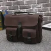 Totes -Högkvalitativ män handväskor pu läder messenger väskor reser metall blixtlås företag bärbar axel väska