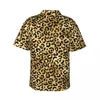 Chemises décontractées pour hommes Chemise hawaïenne Beach Animal Spots Print Blouses Cheetah Classic Man Short Sleeve Streetwear Vêtements