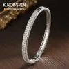 Knobspin D VVS1 Bransoletki bransoletki dla kobiet Full Diamond Elegant Classic Solid 925 Sterling Sliver Jewelry Akcesoria 240226