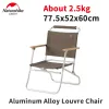 Möbler Naturehike Camping Foldbar High Chair Outdoor Portable Aluminium Alloy Support Rover Chair Travel Fishing Beach Leisure Fåtal