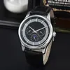 Mannen kijken Hoge Kwaliteit Horloges 43 MM O M G Quartz Lederen Stalen Band Vrouwen Horloge Designer met Doos en Saffierglas menwatch