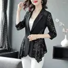 Abiti da donna Patchwork in pizzo Giacca sottile Estate 2024 Cardigan Protezione solare Giacca sottile Cappotto femminile Top da donna alla moda