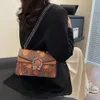 Borse transfrontaliere di marca di moda all'ingrosso Borsa da donna Nuova moda stampata a tre colori con catena a spalla singola a cavallo piccola quadrata