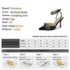 Dress Shoes Rose-red Pointed Toe Sandals 8.5CM Rhinestone Buckle Strap High-heels Summer Silk Party Chic Diamond Bow-Knot Women Pumps H2403251