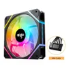 Aigo AM12 Rgb ventilateur Ventoinha PC Controladora 120mm Kit de boîtier d'ordinateur 6pin refroidisseur d'eau CPU ventilateurs de refroidissement Argb 12cm Ventilador 240314