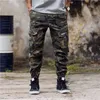 Pantalons pour hommes mode Camouflage Jogging femmes fermeture éclair salopette faisceau pied pantalon joggeurs irréguliers