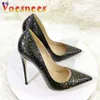 Sapatos de vestido vintage pele de cobra em relevo salto alto moda cor combinando bombas de festa 12cm stiletto europa e américa clube novas mulheres h240325