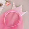 Hair Accessories Adorable Accessory Gauze Crown Headdress Birthday Gift Korean Style Headband Girl Band Headwear Kids Hoop