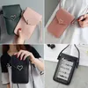 Borse a tracolla Borsa da donna per telefono Portamonete trasparente Cross Girls Cute Mini Heart Type Hasp Mobile Pouch