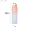 Water Bottles 800ML Water Bottle Motivational Sports Bottle With Time Marker Leak-proof Cup Fitness BPA Free Portable Drinkware For Outdoor yq240320