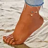 Anklets Customizable Women's Handmade 26 Letter Heart Anklet Devil's Eye Double Layer O Festival Jewelry Ankle Bracelet