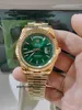 Mens Watch Ro lx Top with Original Luxury Fashion Quality Yellow Gold Green Diamond Dial Bezel 18038 Automatic Watch 78
