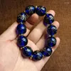 Strand atacado safira azul Phoenix padrão pulseira ornamento