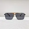 Occhiali da sole in metallo con top piatto Montatura in metallo dorato / Sfumatura marrone Uomo Tonalità estive Sunnies Lunettes de Soleil Occhiali Occhiali da sole UV400 Eyewear