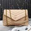 Bolsa de designer de luxo feminino colar de couro acolchoado ombro de ombro preto flap clássico saco de cadeia bolsa de ombro de moda y bolsa de couro do tipo