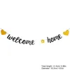 Party Decoration Welcome Home Banner Letter Hanging Bunting dekorerad med bröllop baby shower Back Flag