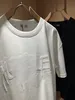 2024 Summer Men Designers T Shirts Loose Oversize Tees Apparel Fashion Tops Mans Casual Chest Letter Shirt Luxury Street Shorts Sleeve handmade sequin embroidered