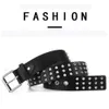 Belts Luxury Rivet Belt Metal Pyramid Straps Men Women Punk Rock Hardware Jeans Designer Waist Belts