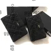 Mens Womens Designer Black Diamond Lattice Lambskin/Caviar Leather Wallet Bags Card Holder Zipper Snap Gold/Silver Badge Multi Pochette Mini Purse 15X10CM 50073