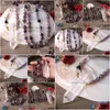 Cadenas Cuarzo blanco natural Colgante de doble punto 8 mm Amatistas Cuentas de cristal Nudo Collar hecho a mano Mujeres Chakra Joyería curativa Dro DHC2D
