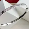 thin diamonds bangle 16-19 CM gold plated jewelry top quality couple bangles classic style bracelet details are consistent with the official