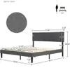 Altri accessori per la biancheria da letto Letto per bambini struttura letto extra large con testiera geometrica - struttura letto extra large imbottita - letto per bambini senza molle Y240320