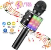 Haut-parleurs Microphone karaoké Bluetooth sans fil 4 en 1, haut-parleur portable, lecteur KTV domestique portable avec fonction d'enregistrement