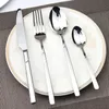 럭셔리 세트 레스토랑 디너 푸드 24pcs Forks Cutlery Tableware Dining Zining Zining Zining annive western steel Quality 240315