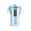 2024 Neue Argentinien 3-Sterne-Fußballtrikots Heim und Auswärts MESSIS DYBALA DI MARIA MARTINEZ DE PAUL MARADONA Kinderset Herren 2024 Copa America Cup Camisetas Fans